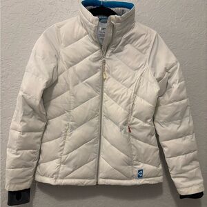 GERBING GYDE Battery Heated Puffer Jacket white womens small READ